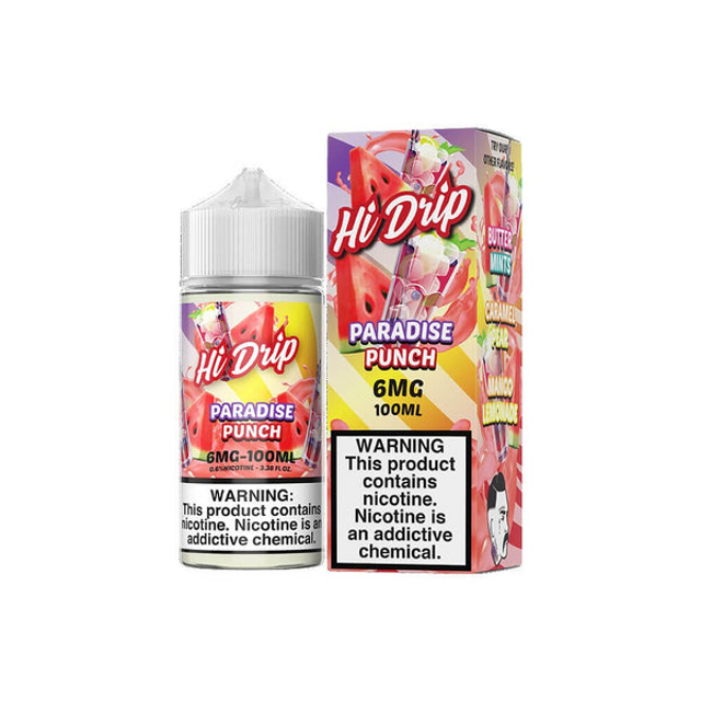 Hi-Drip Series E-Liquid 100mL (Freebase) | 6mg | Paradise Punch with packaging
