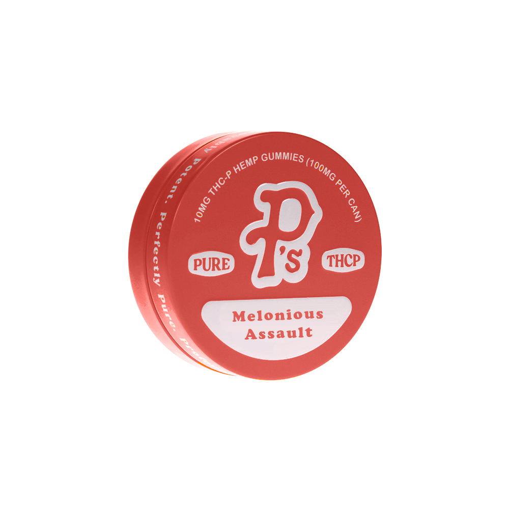 Pushin’ P’s Pure THC-P Gummies (100mg 10ct Tin) Melonious Assault