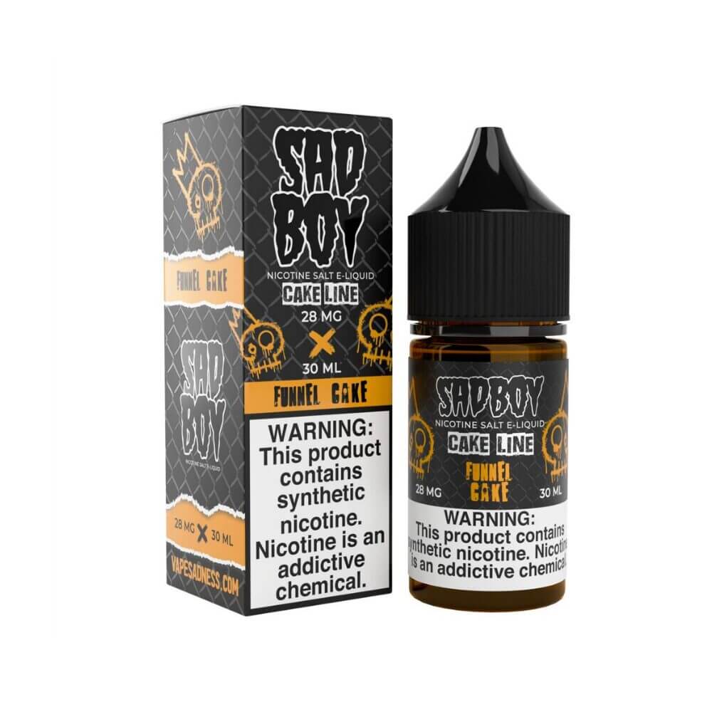 Sadboy Salt Series E-Liquid | 30mL (Salt Nic) | 28mg | Funnel Cake with packaging