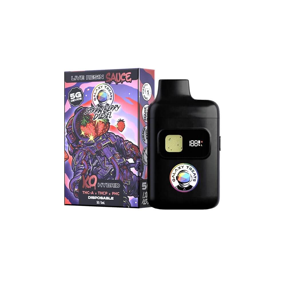 Galaxy Treats THCA + THCP + PHC Disposable (5g) | Strawberry Diesel with Packaging