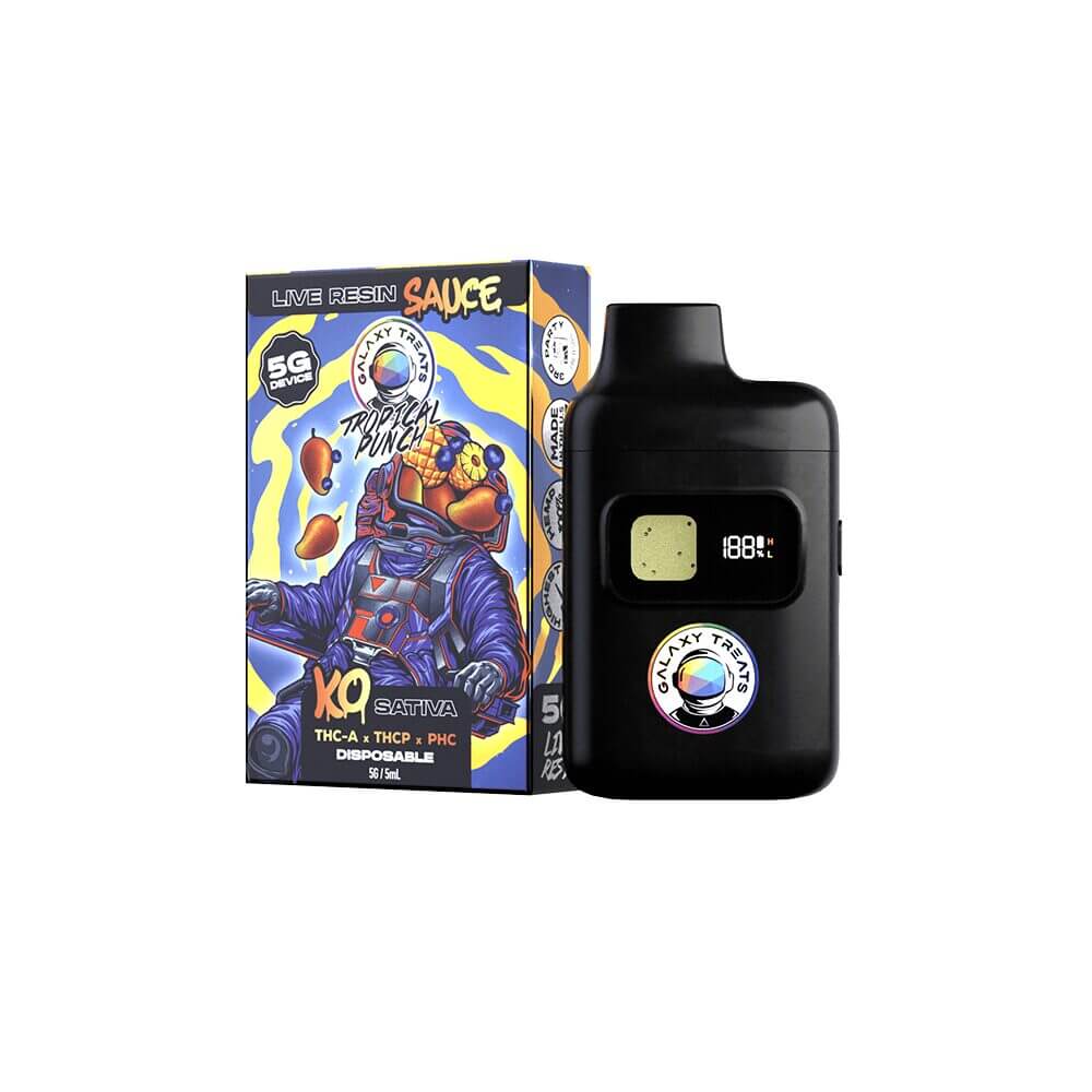 Galaxy Treats THCA + THCP + PHC Disposable (5g) | Tropical Punch with Packaging