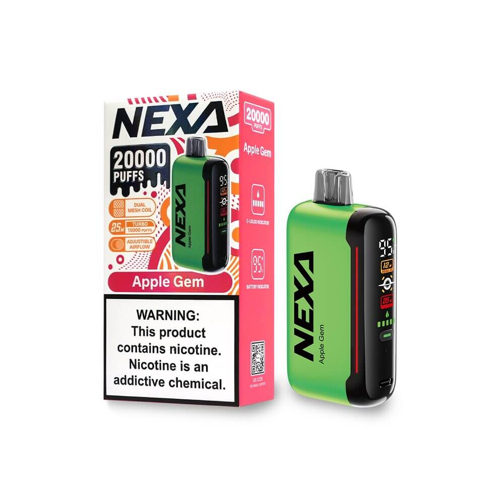 NEXA N20000 Disposable | 20000 Puffs | 20mL | 50mg | MOQ 5 | Apple Gem with Packaging