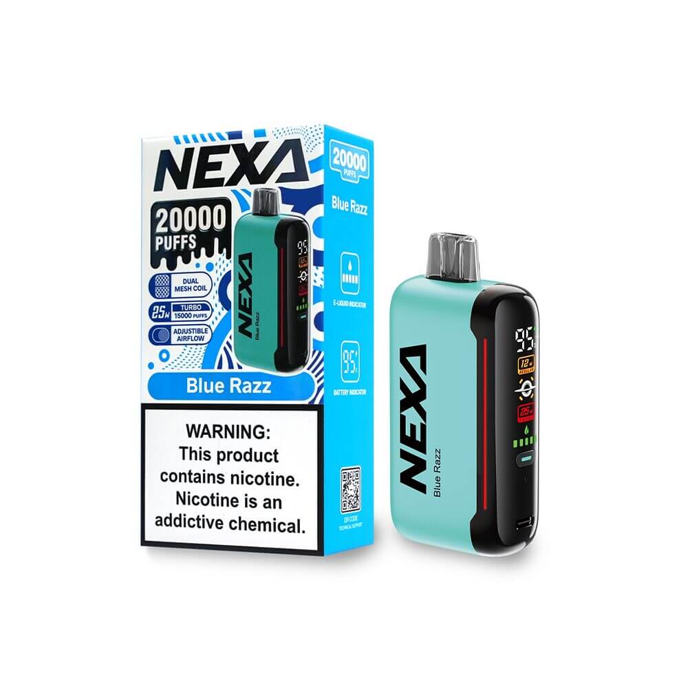 NEXA N20000 Disposable | 20000 Puffs | 20mL | 50mg | MOQ 5 | Blue Razz with Packaging