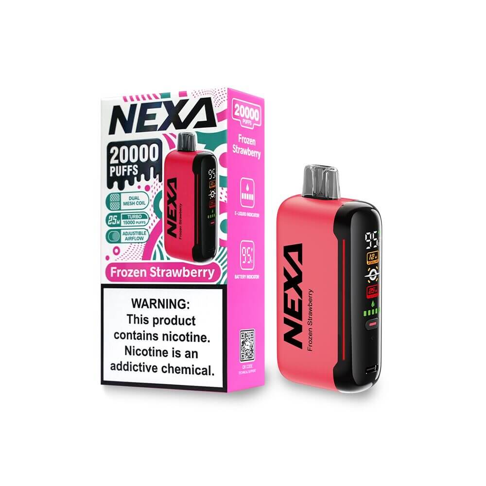 NEXA N20000 Disposable | 20000 Puffs | 20mL | 50mg | MOQ 5 | Frozen Strawberry with Packaging
