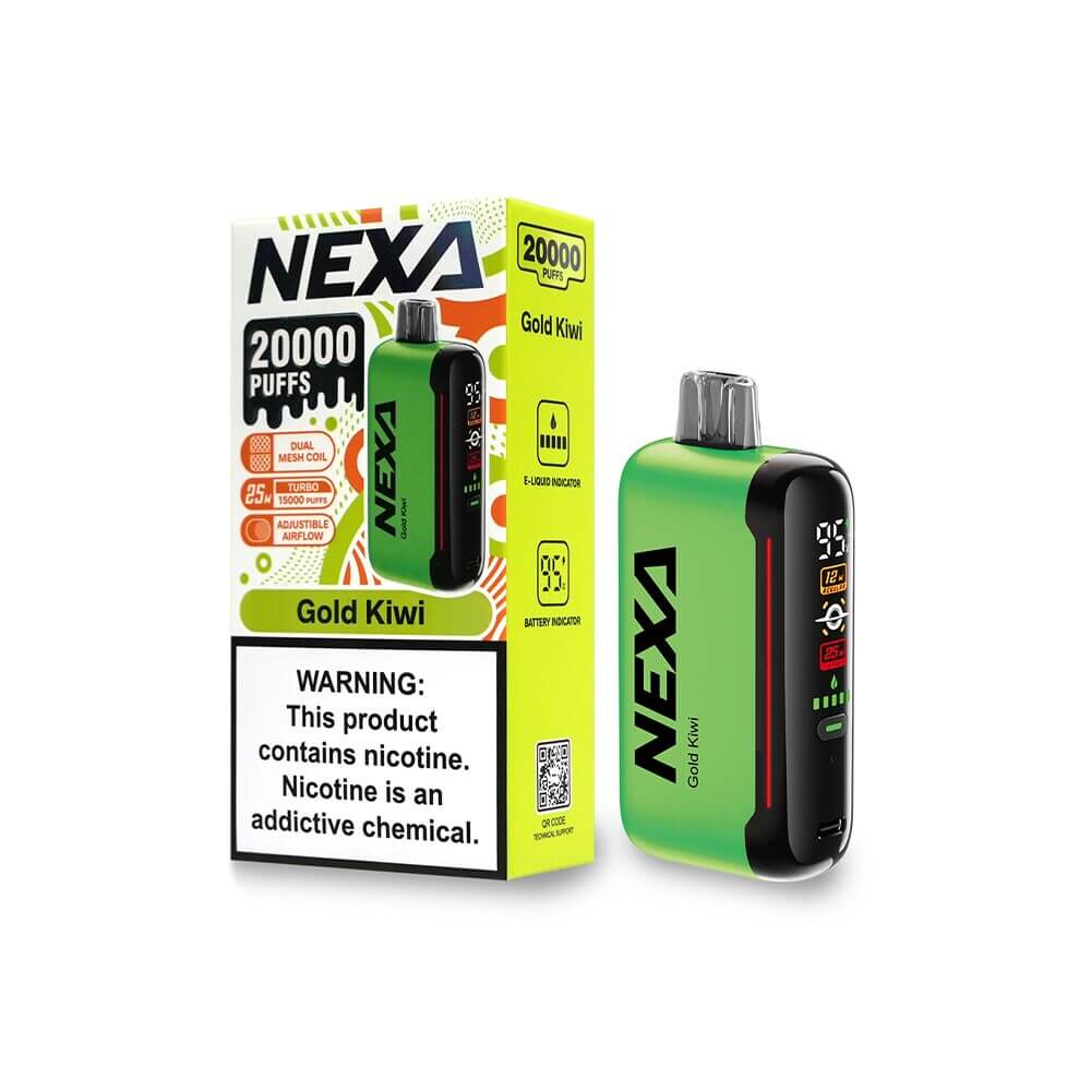 NEXA N20000 Disposable | 20000 Puffs | 20mL | 50mg | MOQ 5 | Gold Kiwi with Packaging