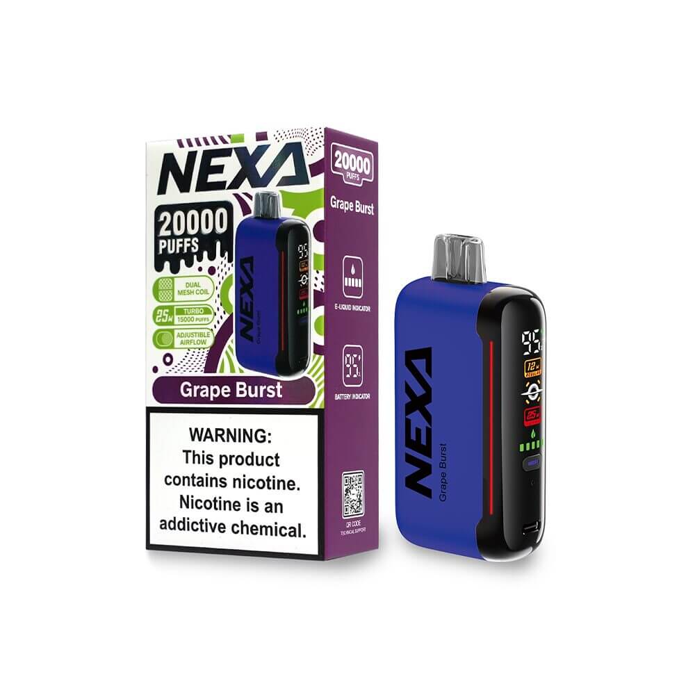 NEXA N20000 Disposable | 20000 Puffs | 20mL | 50mg | MOQ 5 | Grape Burst with Packaging