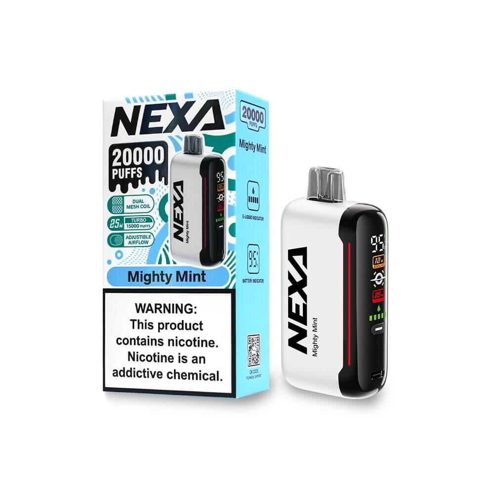 NEXA N20000 Disposable | 20000 Puffs | 20mL | 50mg | MOQ 5 | Mighty Mint with Packaging