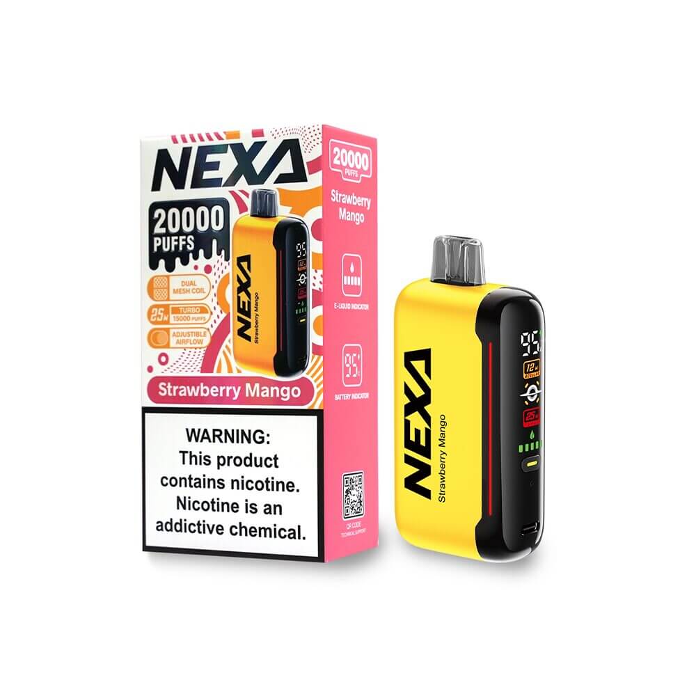 NEXA N20000 Disposable | 20000 Puffs | 20mL | 50mg | MOQ 5 | Strawberry Mango with Packaging