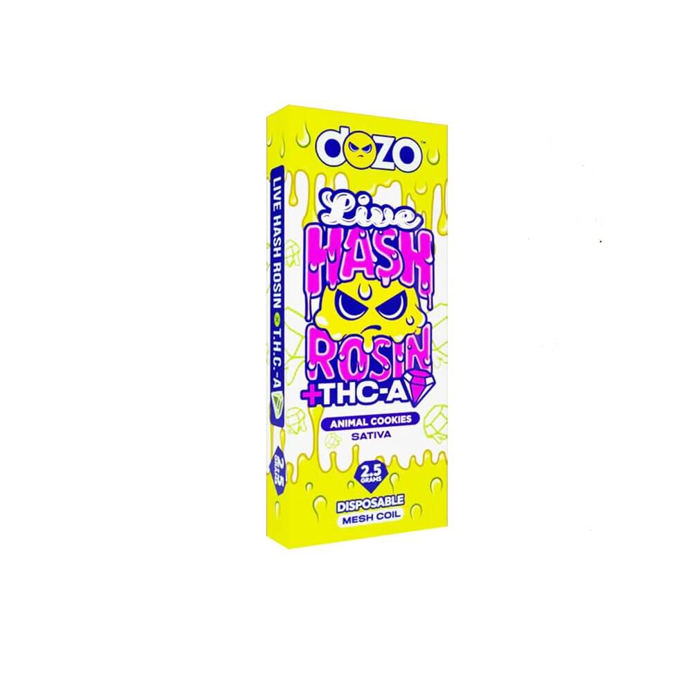 Dozo Live Hash Rosin Diamond THC-A Disposable (2.5g) | Animal Cookies with Packaging
