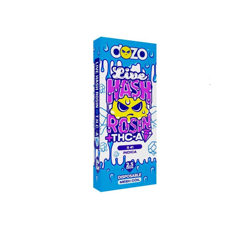 Dozo Live Hash Rosin Diamond THC-A Disposable (2.5g) | G41 with Packaging