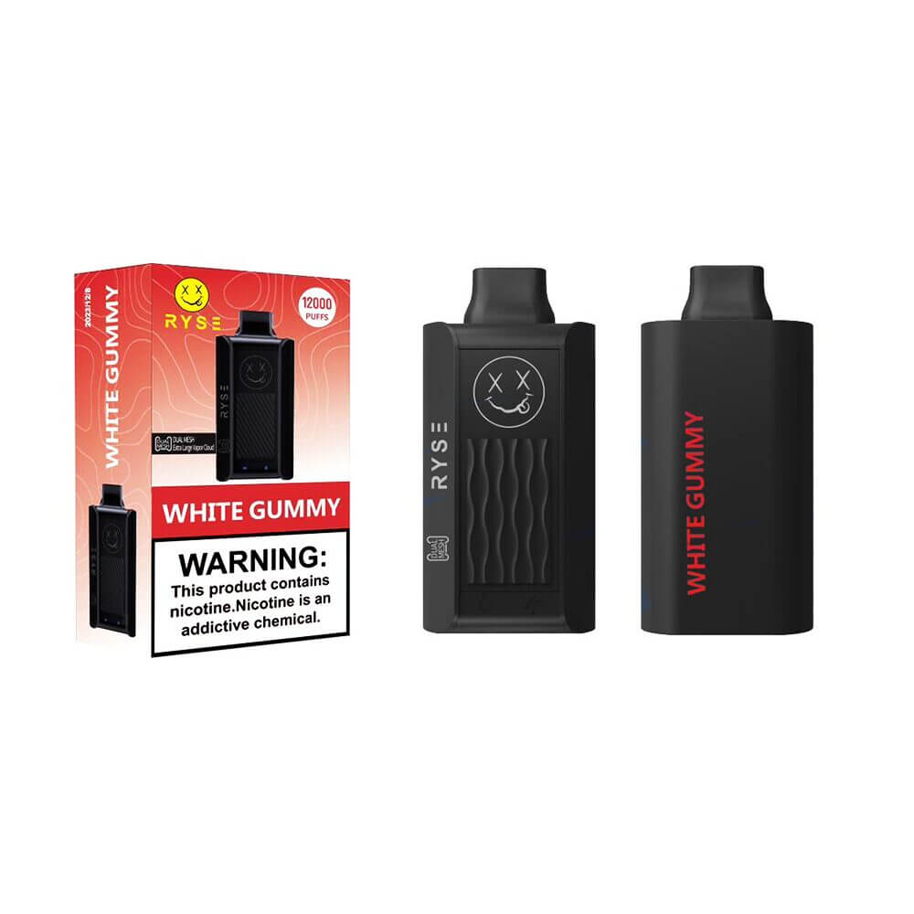Ryse Disposable | 12000 Puffs | 18mL | 50mg | MOQ 10 | White Gummy with Packaging