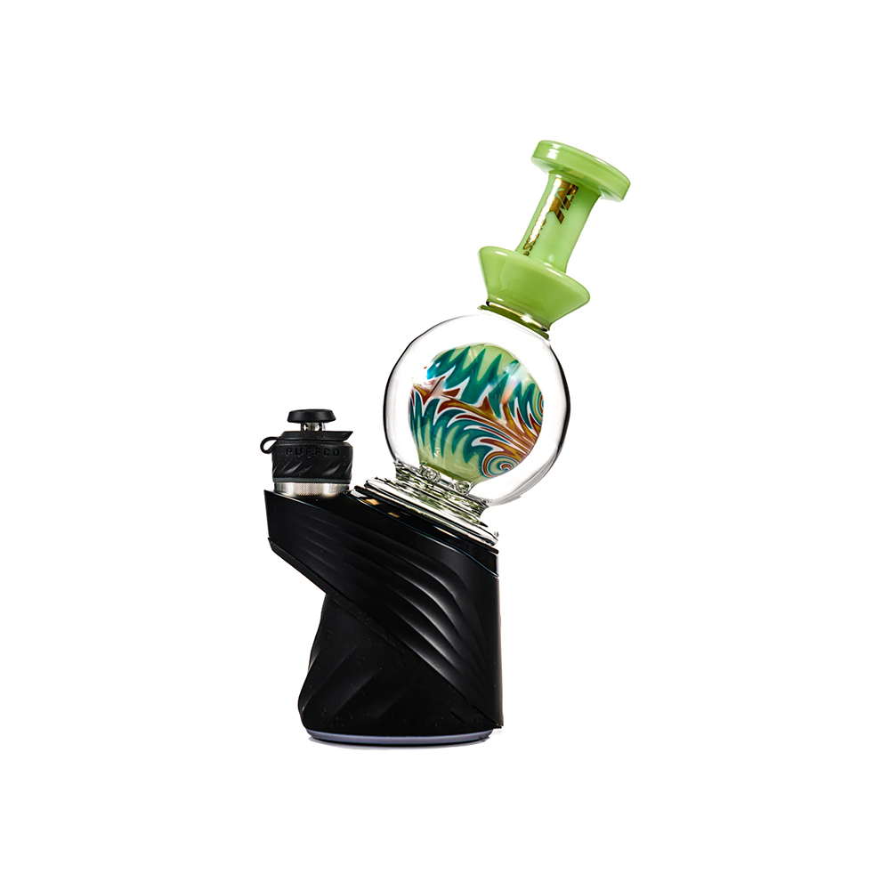 MKGlass MKAT7 Wigwag Sphere Puffco Glass Attachment (Glass Attachment Only) Slime Green