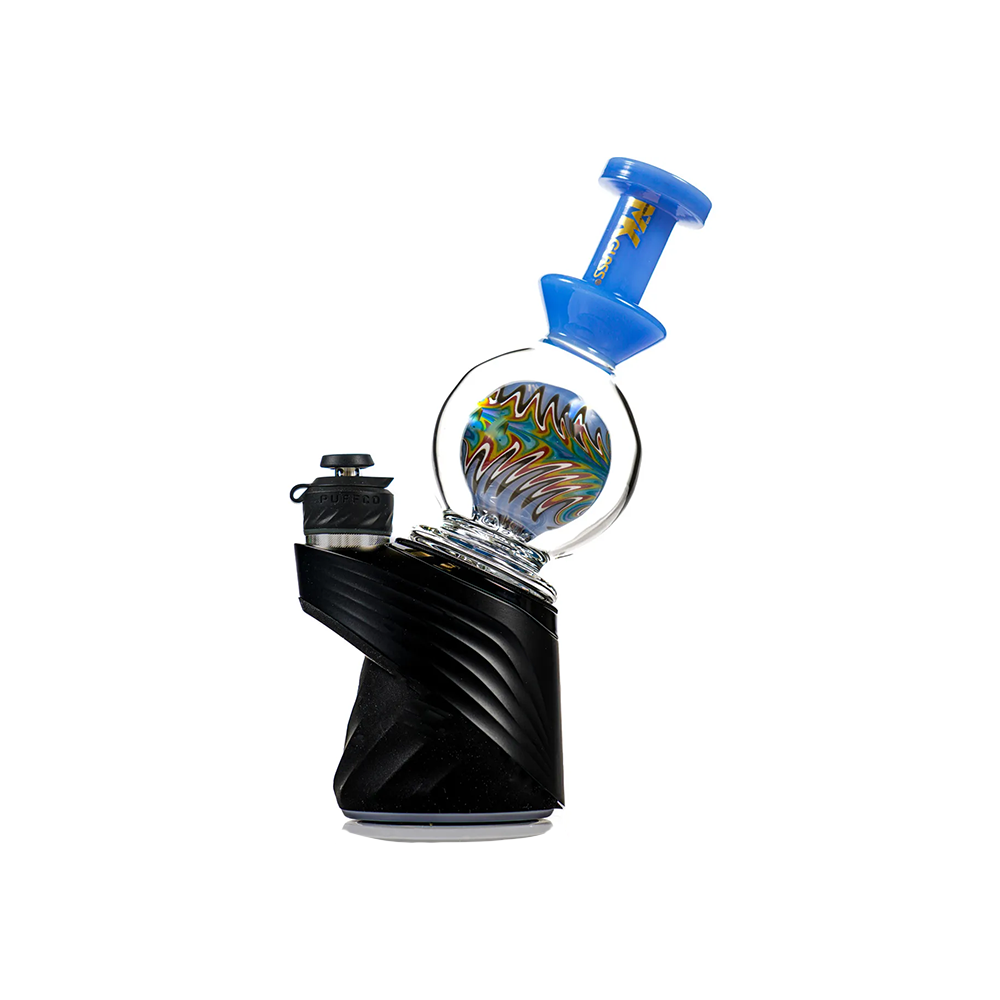 MKGlass MKAT7 Wigwag Sphere Puffco Glass Attachment (Glass Attachment Only) Jade Blue