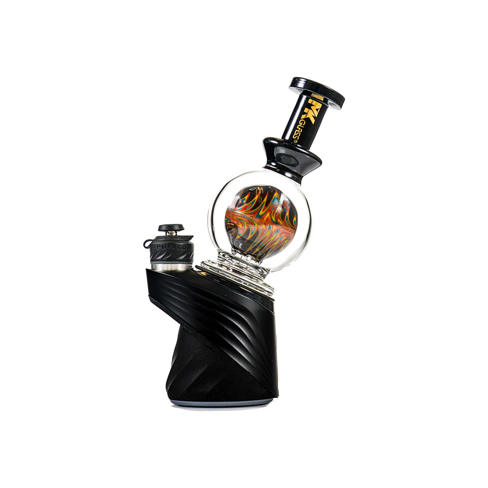 MKGlass MKAT7 Wigwag Sphere Puffco Glass Attachment (Glass Attachment Only) Black