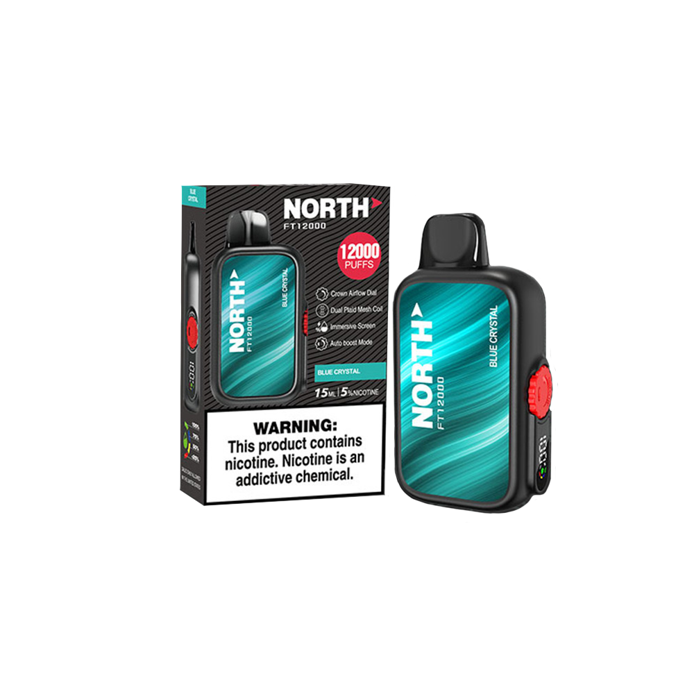 North FT12000 Disposable | 12000 Puffs | 15mL | 50mg | MOQ 5 | Blue Crystal with packaging