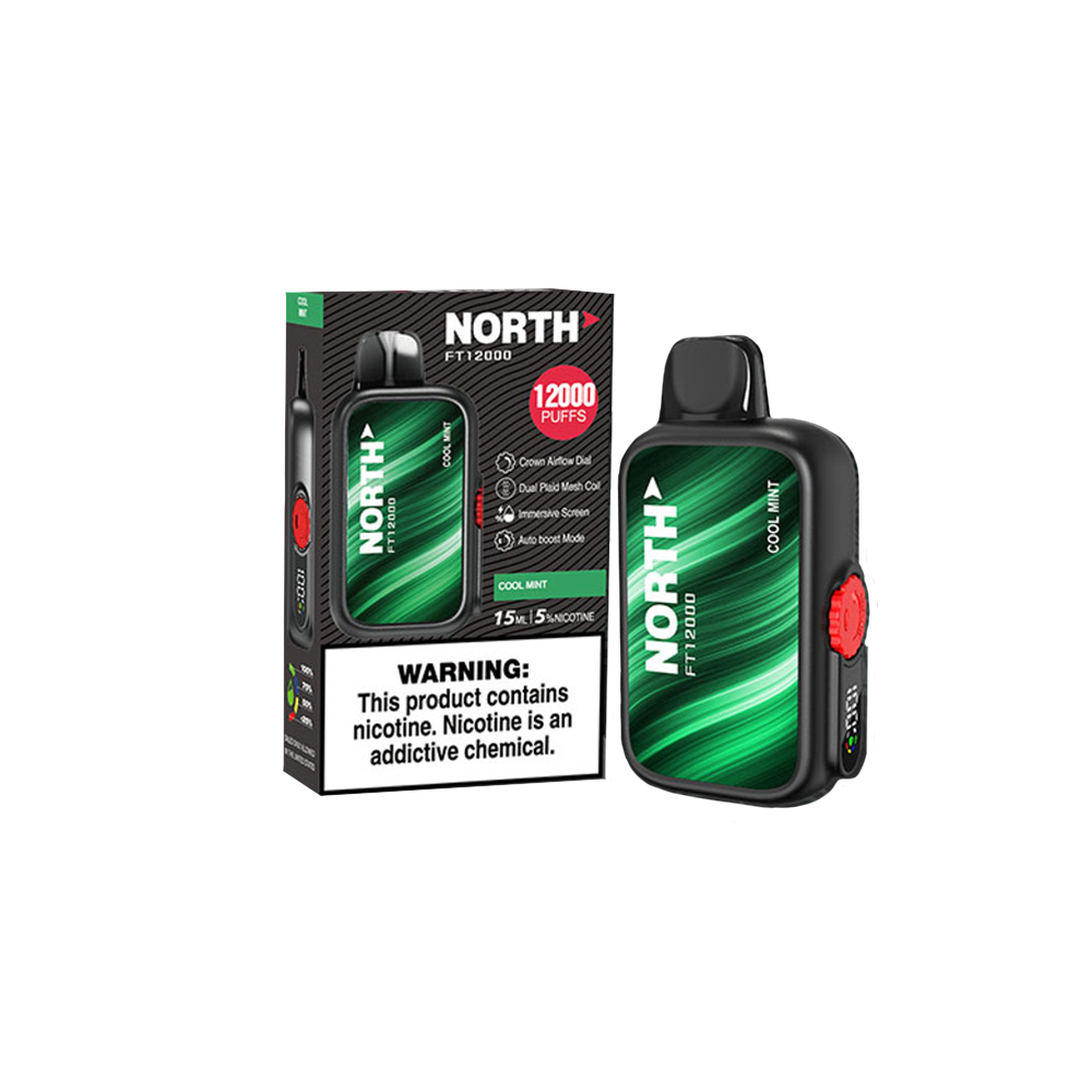 North FT12000 Disposable | 12000 Puffs | 15mL | 50mg | MOQ 5 | Cool Mint with packaging