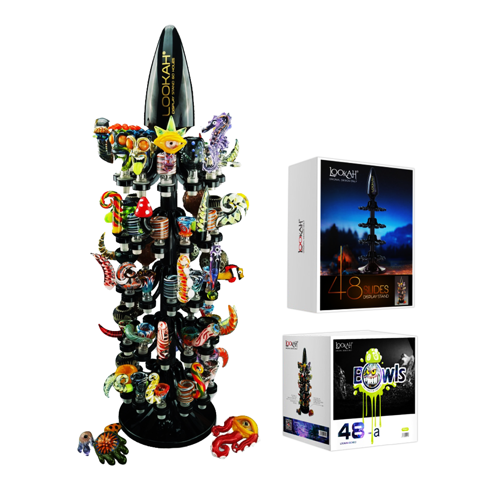 Lookah Glass Bowls + Display Stand (48pc Display) Set A