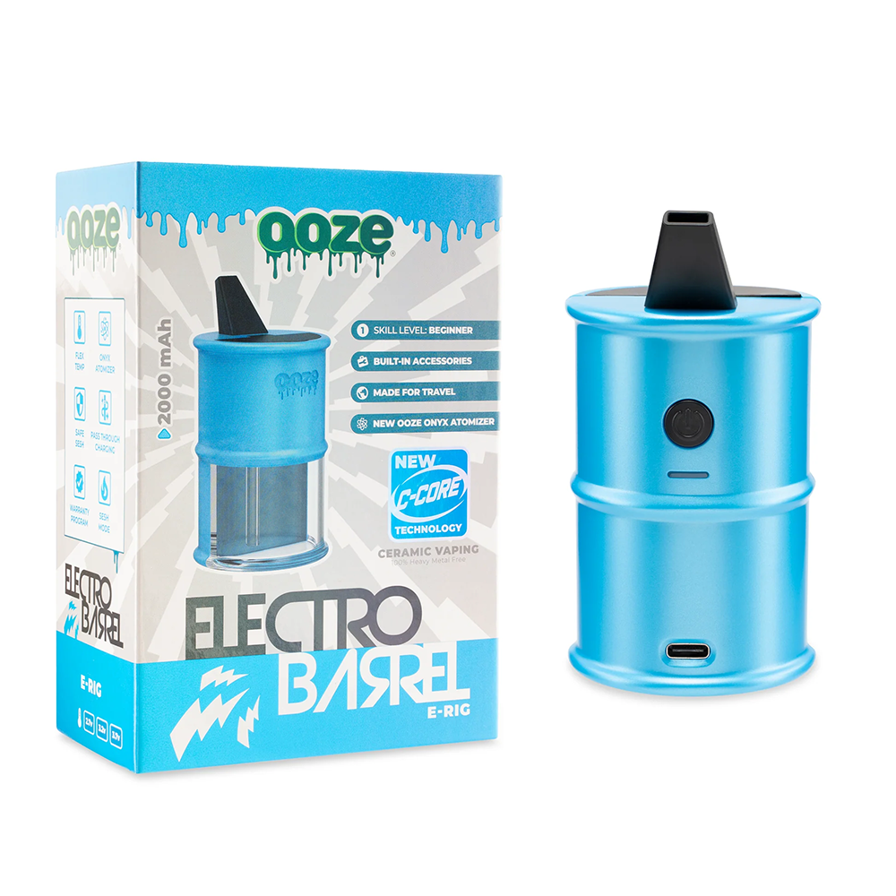 Ooze Electro Barrel Dab Rig (2000mAh) Blue