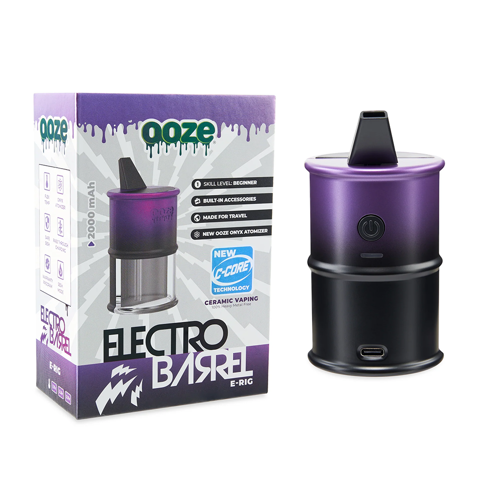 Ooze Electro Barrel Dab Rig (2000mAh) Galaxy Purple