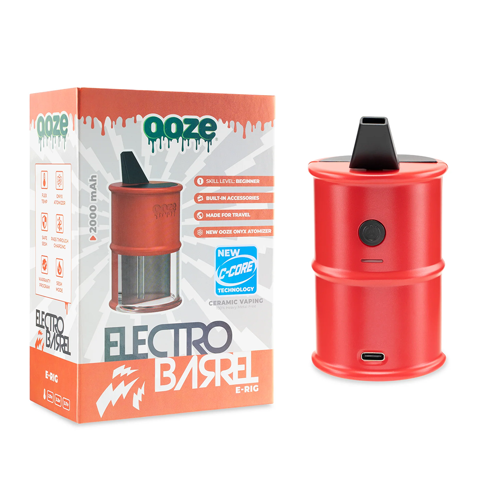 Ooze Electro Barrel Dab Rig (2000mAh) Red