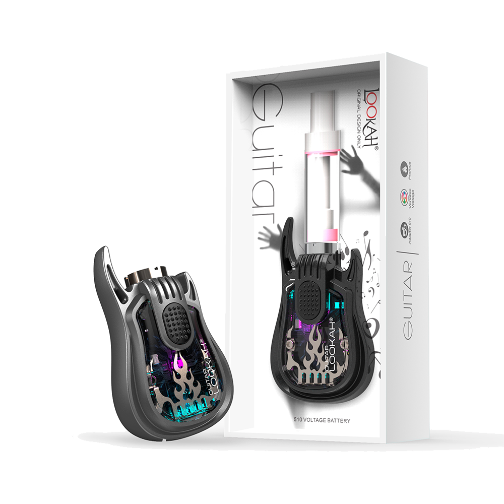 Lookah Guitar 510 Battery Mod Black with Packaging