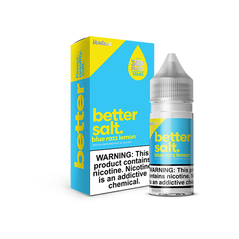 Vapetasia Salt Series E-Liquid | 30k Puffs | 25mg | Better Salt | Blue Razz Lemon with packaging