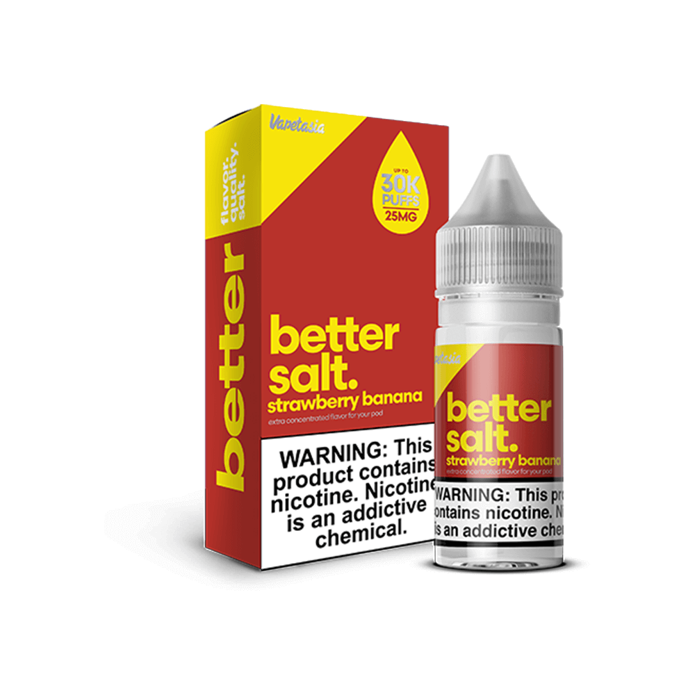 Vapetasia Salt Series E-Liquid | 30k Puffs | 25mg | Better Salt | Strawberry Banana with packaging