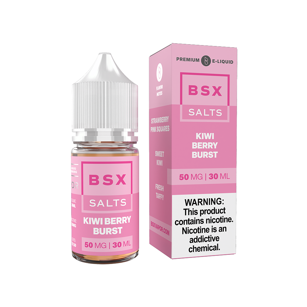 GLAS BSX TFN Salt Series E-Liquid | 50mg | 30mL | (Salt Nic) | Kiwi Berry Burst with packaging