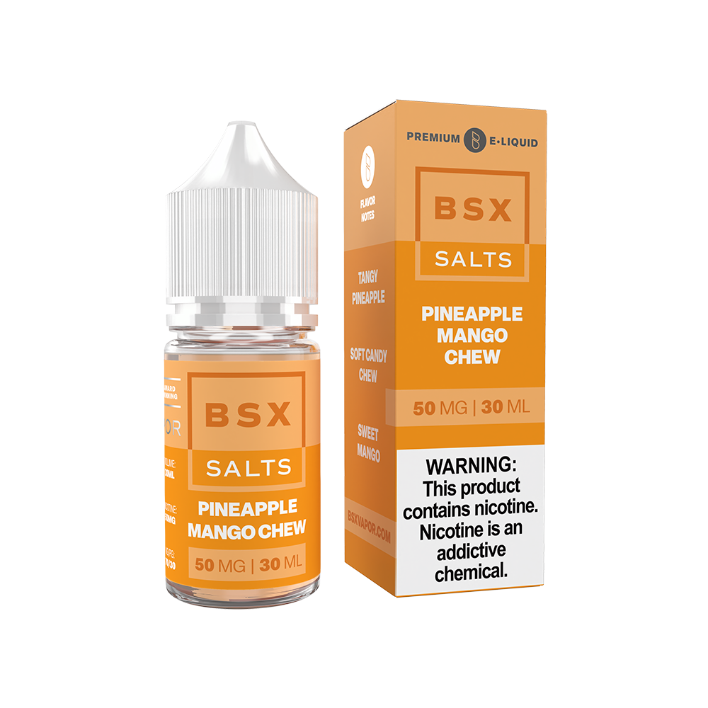 GLAS BSX TFN Salt Series E-Liquid | 50mg | 30mL | (Salt Nic) | Pineapple Mango Chew with packaging