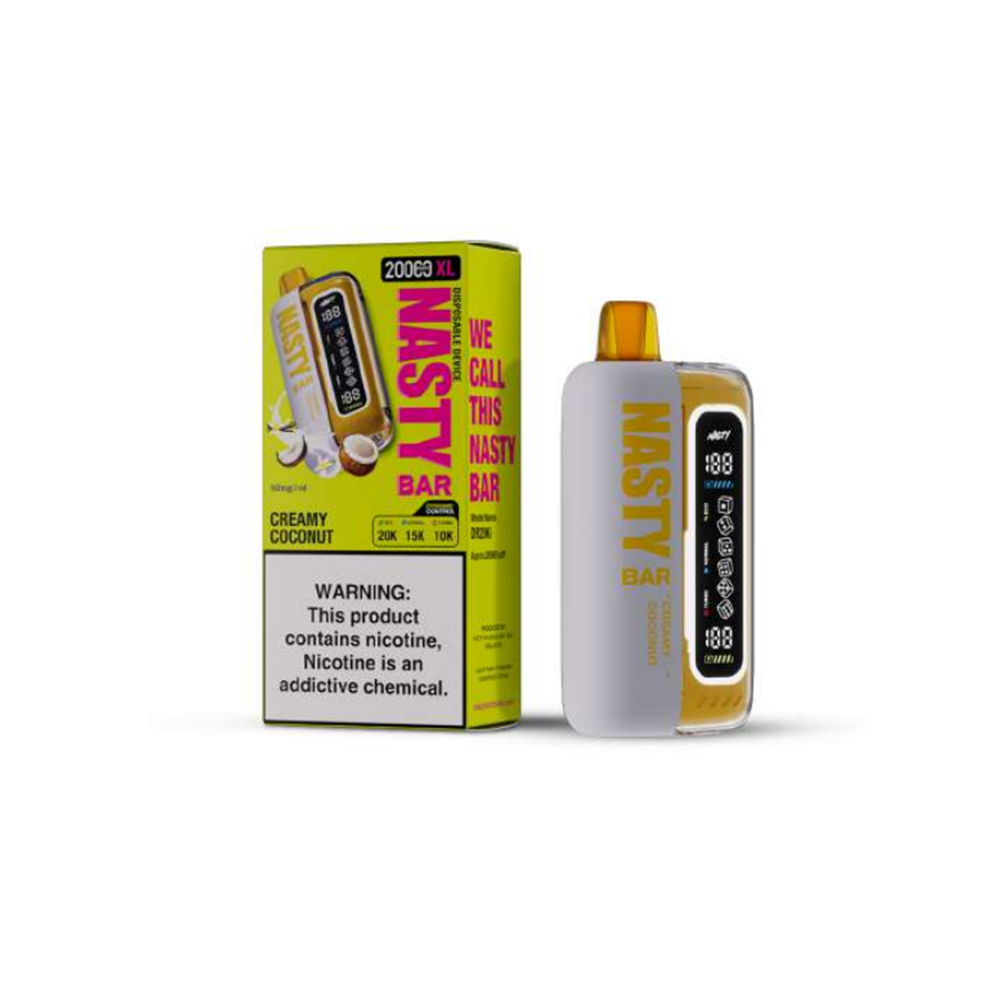 Nasty Bar XL Disposable | 20000 Puffs | 17mL | 50mg | MOQ 5 | Creamy Coconut with packaging