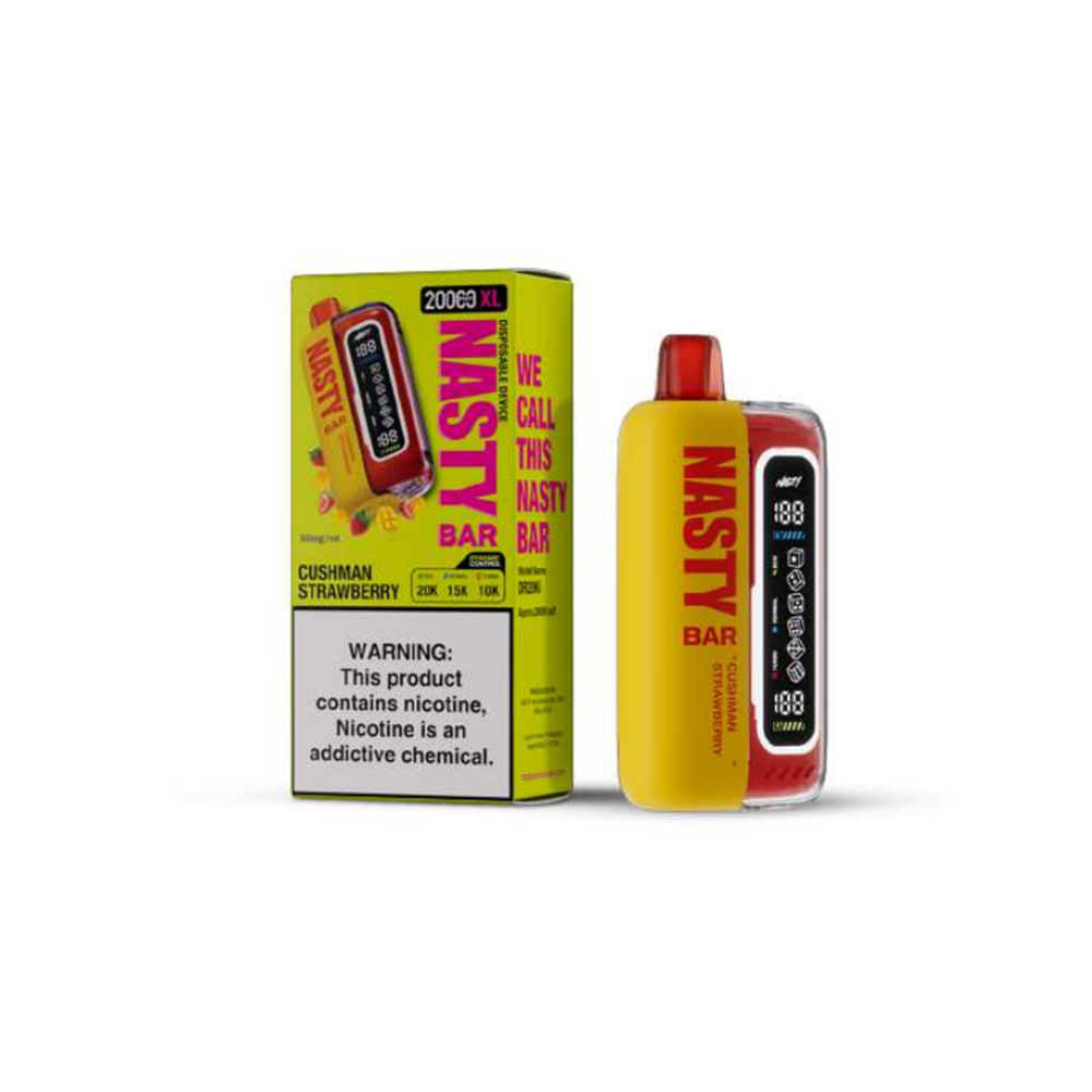 Nasty Bar XL Disposable | 20000 Puffs | 17mL | 50mg | MOQ 5 | Cushman Strawberry with packaging