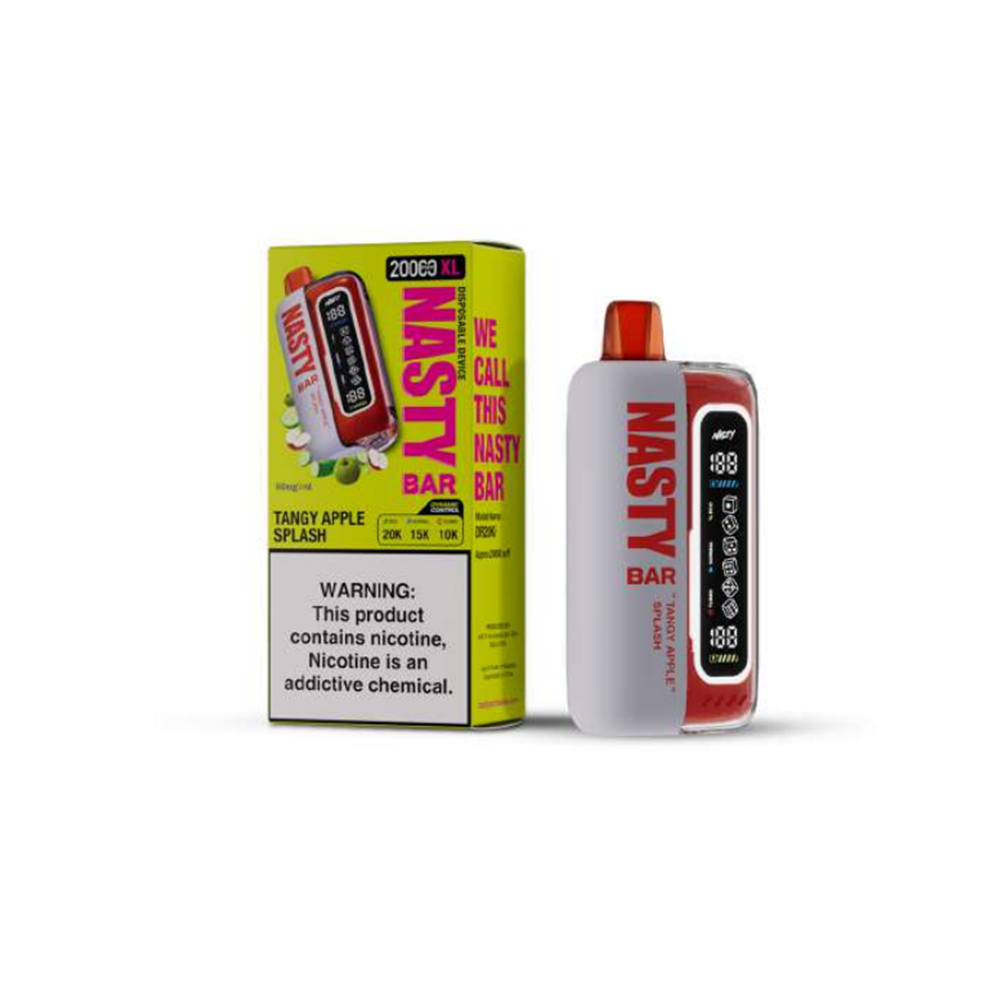 Nasty Bar XL Disposable | 20000 Puffs | 17mL | 50mg | MOQ 5 | Tangy Apple Splash with packaging