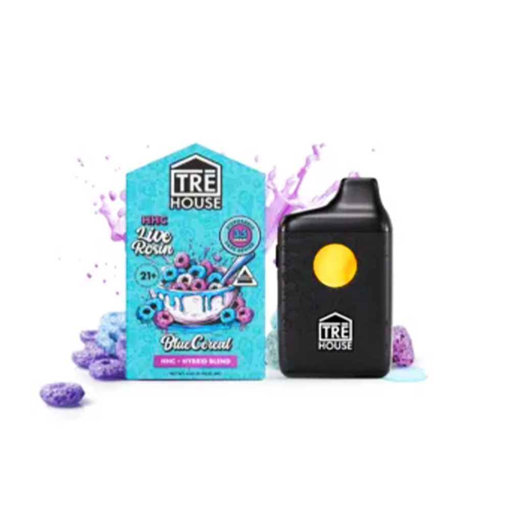 Tre House HHC Disposable (3.5g) - Blue Cereal with packaging