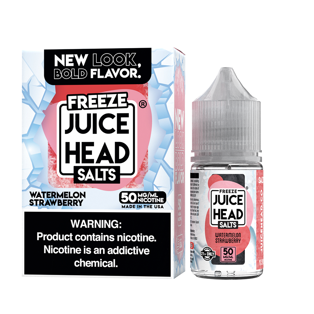 Juice Head Salt Series E-Liquid | 30mL | 50mg | Salt Nic | Watermelon Strawberry Freeze with packaging