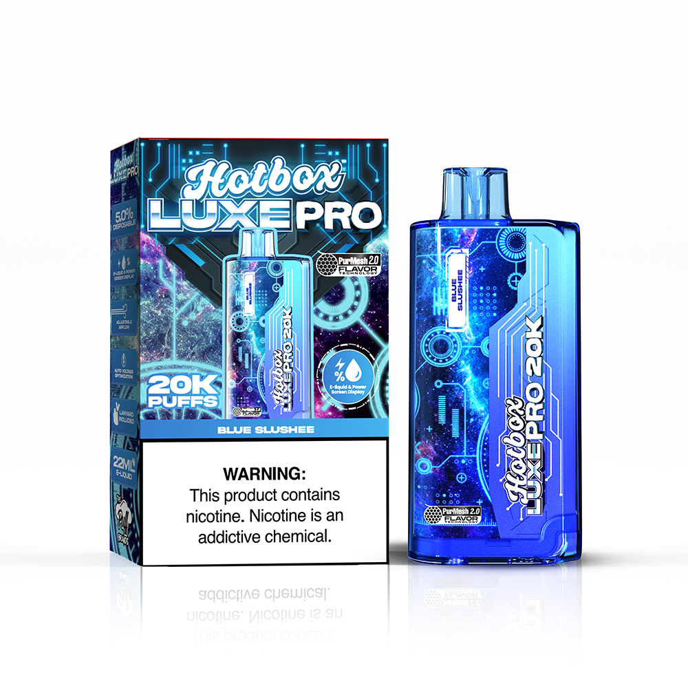 Puff Labs Hotbox Luxe Pro Disposable | 20000 Puffs | 22mL | 50mg | MOQ 5 | Blue Shushee with Packaging