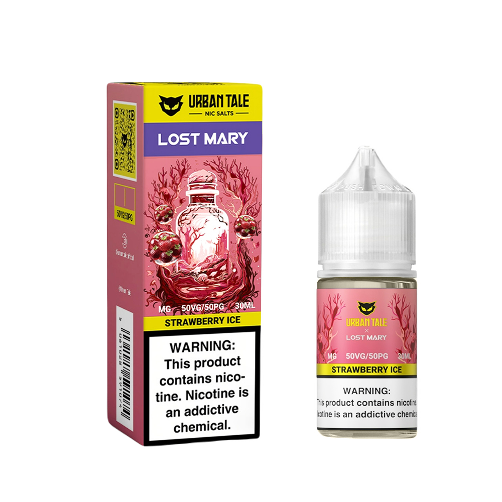 Urban Tale Lost Mary Salt Series E-Liquid 30mL (Salt Nic)-Strawberry Ice with packaging