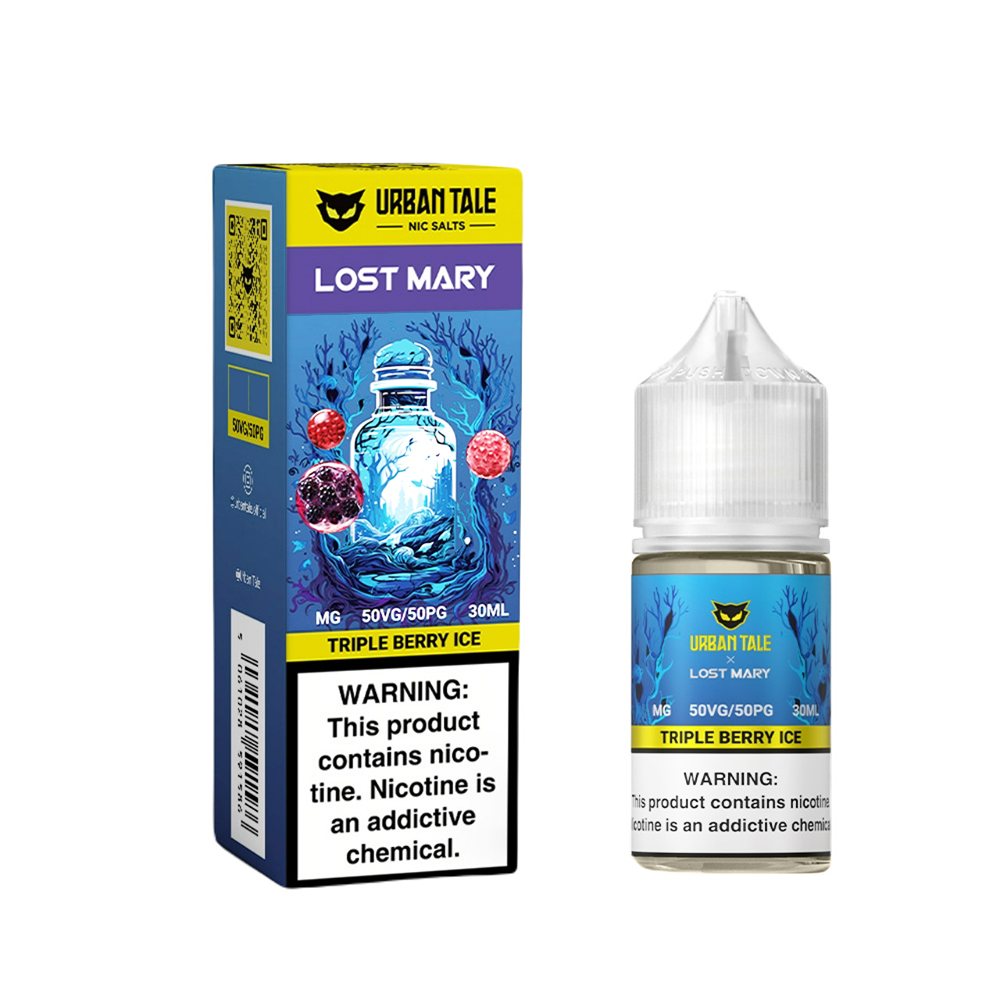 Urban Tale Lost Mary Salt Series E-Liquid 30mL (Salt Nic)-Triple Berry Ice with packaging