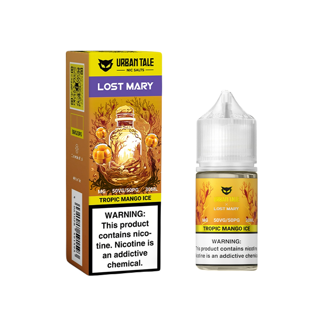 Urban Tale Lost Mary Salt Series E-Liquid 30mL (Salt Nic)-Tropical Mango Ice with packaging