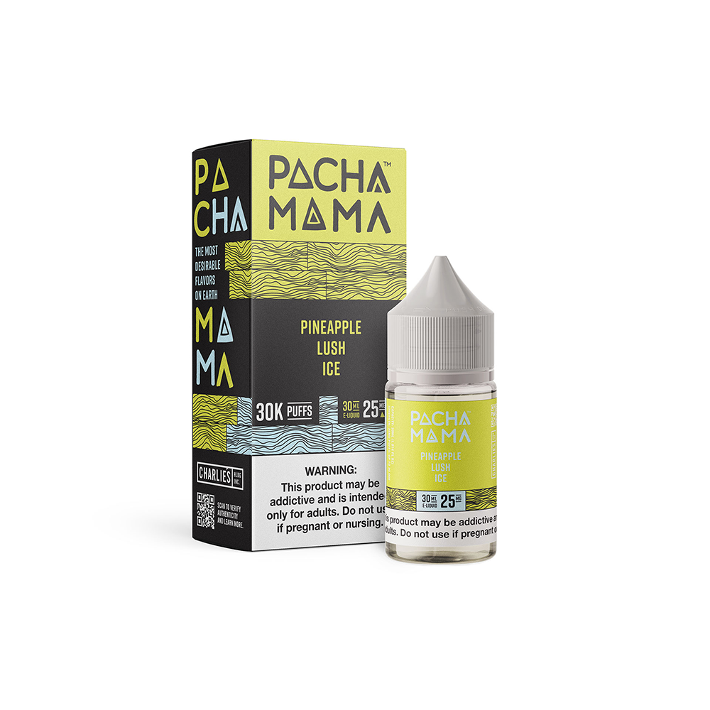 Pachamama PLUS Metatine Salt Series E-Liquid 30mL (Salt Nic) - Pineapple Lush Ice with packaging