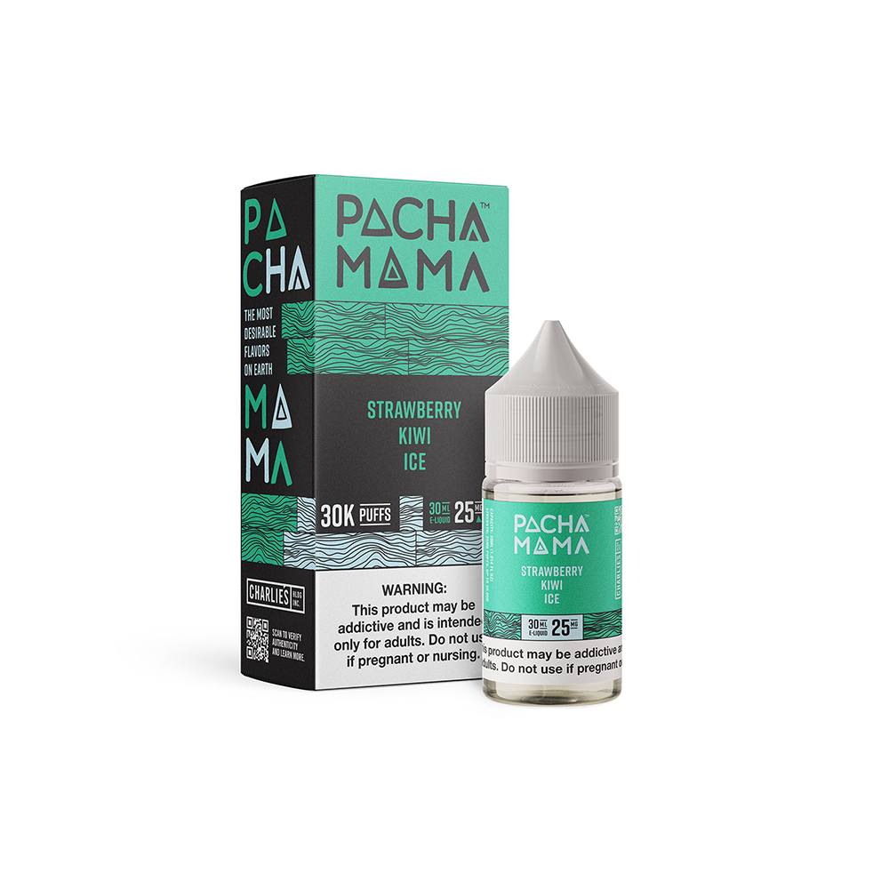 Pachamama PLUS Metatine Salt Series E-Liquid 30mL (Salt Nic) - Strawberry Kiwi Ice with packaging 