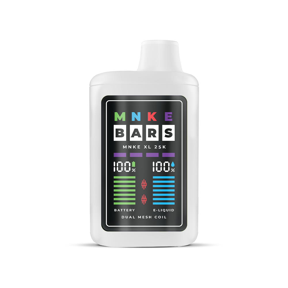 MNKE Bars XL ZERO Disposable | 25000 Puffs | 18mL | 0mg | MOQ 5 | White Gummy