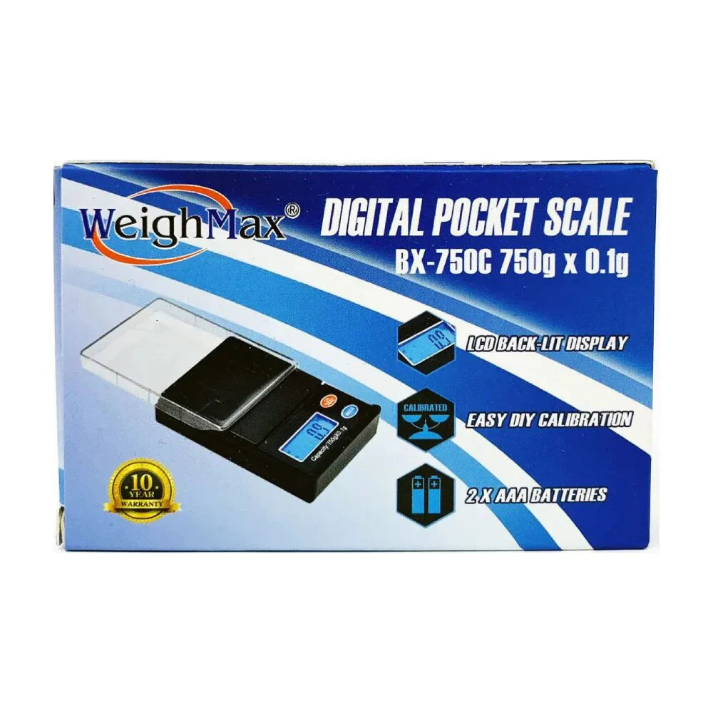 WeighMax – Scale Digital Pocket Scale BX-750C – 750g x 0.1g with Packaging