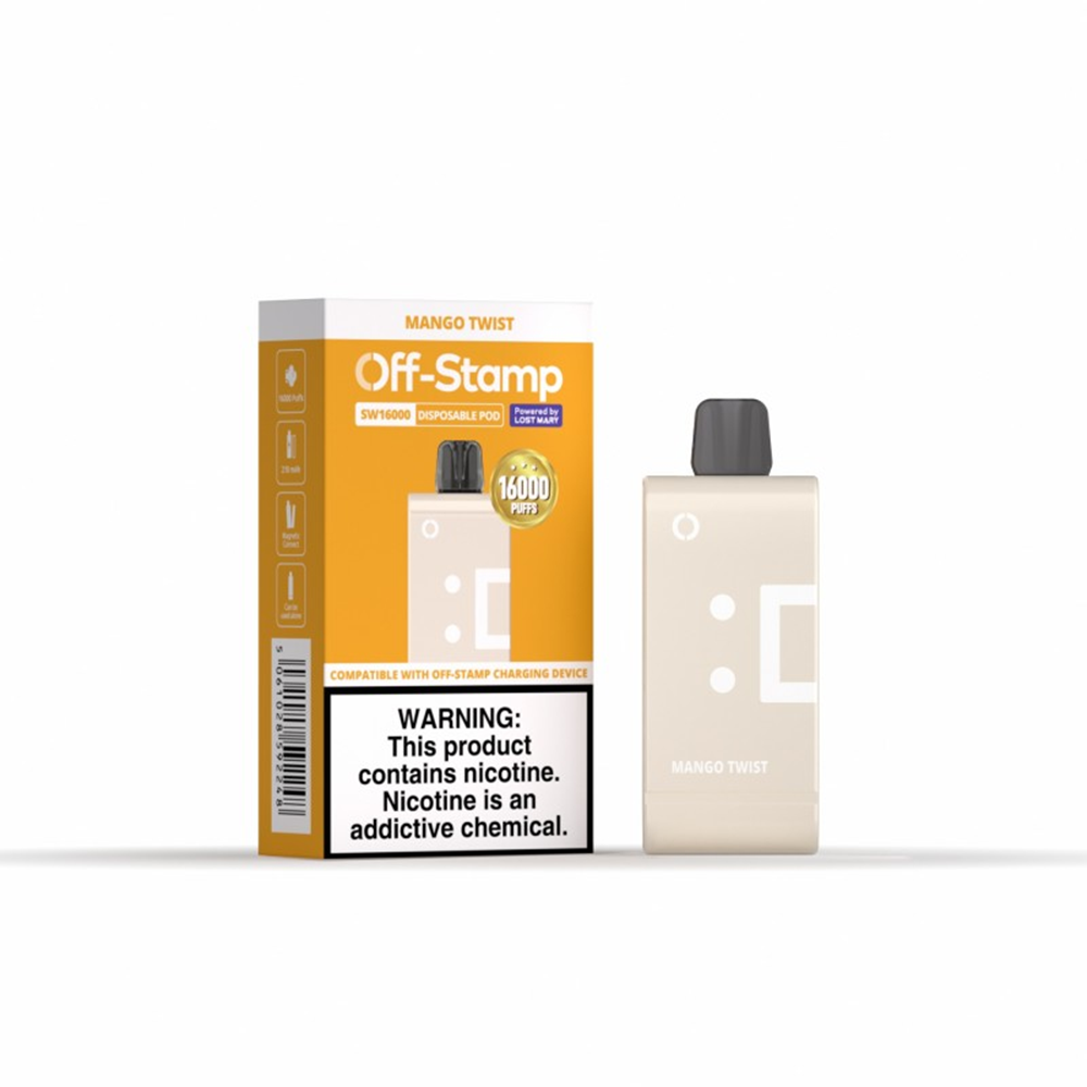 Off Stamp SW16000 Disposable | 16000 Puffs | 17mL | 50mg | (Pod Disposable Only) | MOQ 5 | Mango Twist with packaging