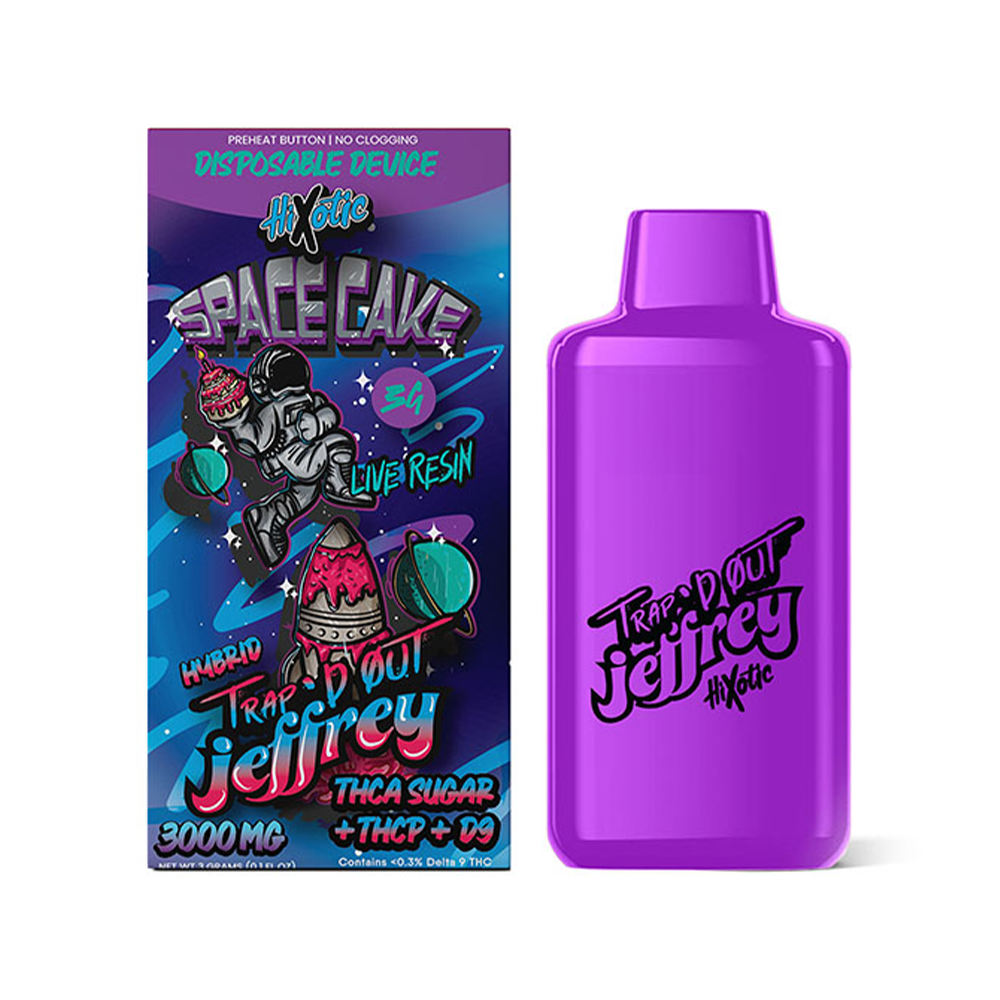 HiXotic TRap’d Out Jeffry Disposable (3g) - Space Cake with packaging