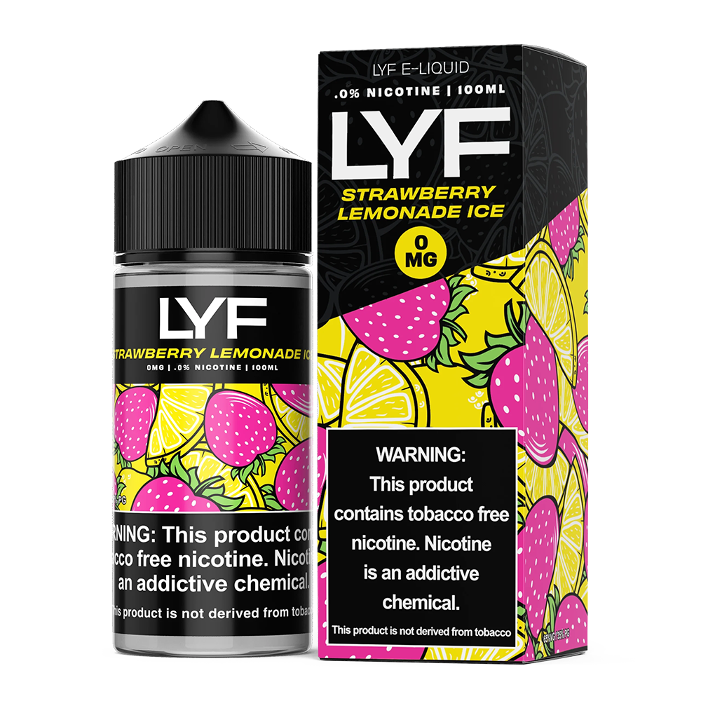 LYF Series E-Liquid 100mL (Freebase)- Strawberry Lemonade Ice
