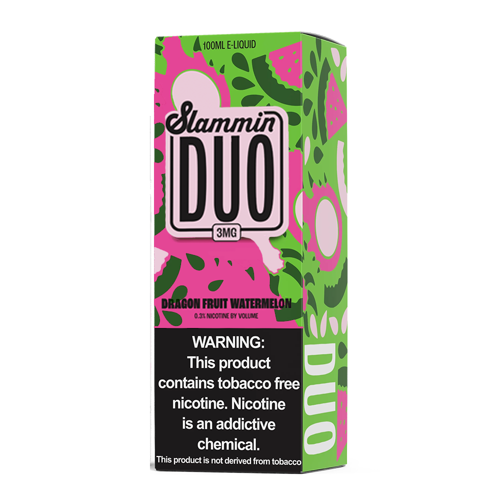 Slammin Duo Series E-Liquid 100mL (Freebase)- Dragonfruit Watermelon