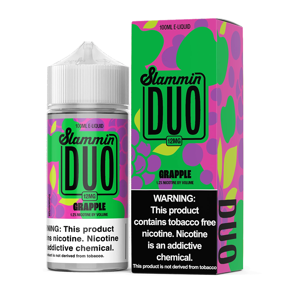 Slammin Duo Series E-Liquid 100mL (Freebase)- Grapple with packaging