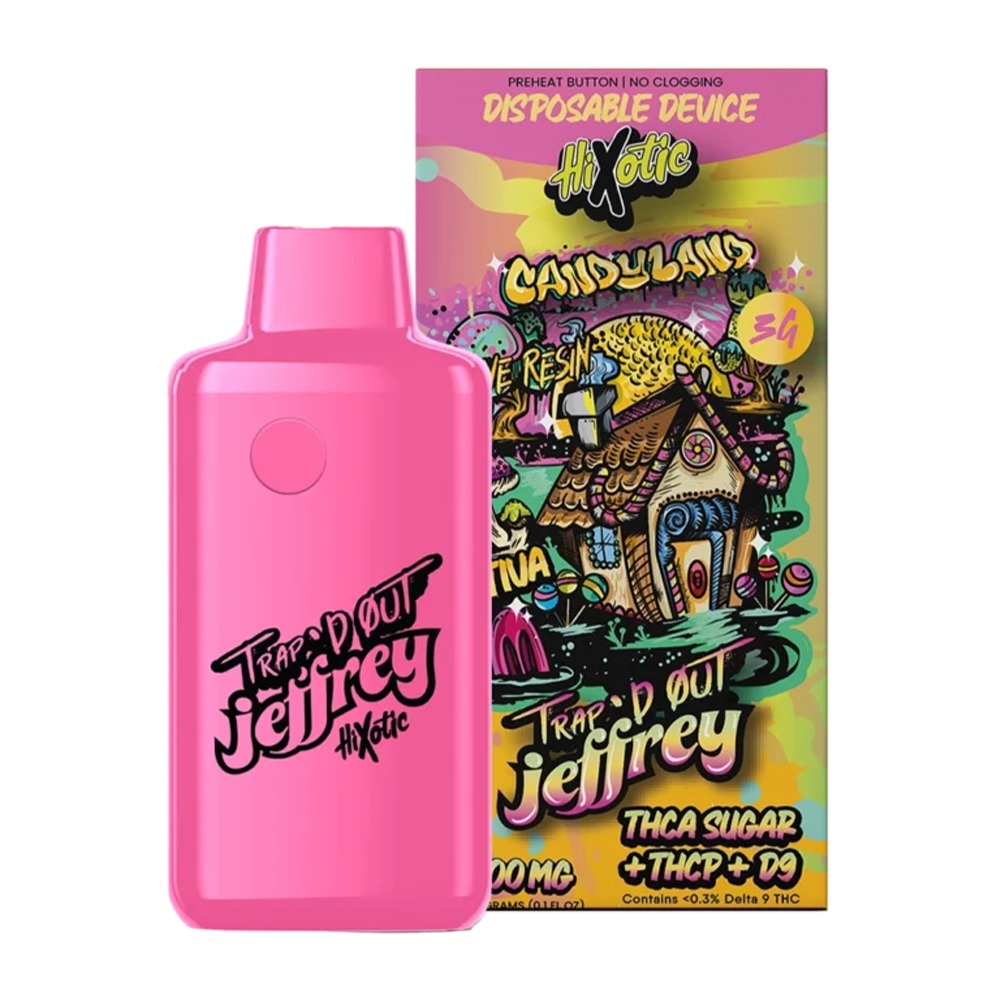 HiXotic TRap’d Out Jeffry Disposable (3g) - Candyland with packaging