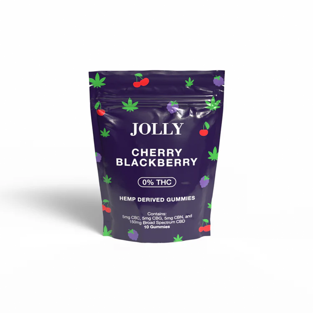 Jolly CBD Gummies (165mg 10ct Pouch) | 0% THC - Cherry Blackberry