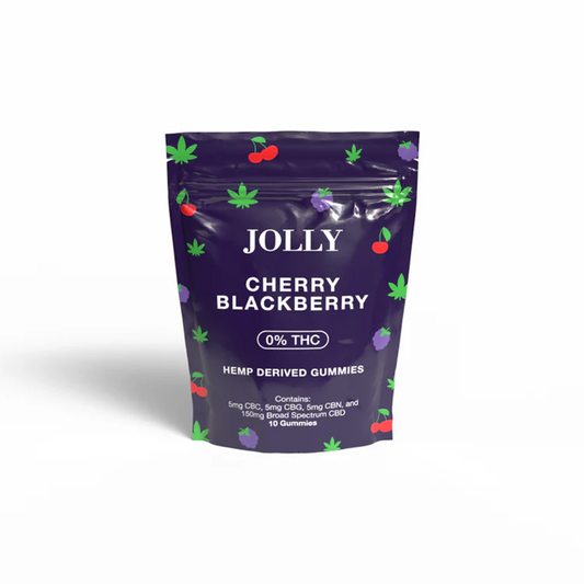 Jolly CBD Gummies (165mg 10ct Pouch) | 0% THC - Cherry Blackberry